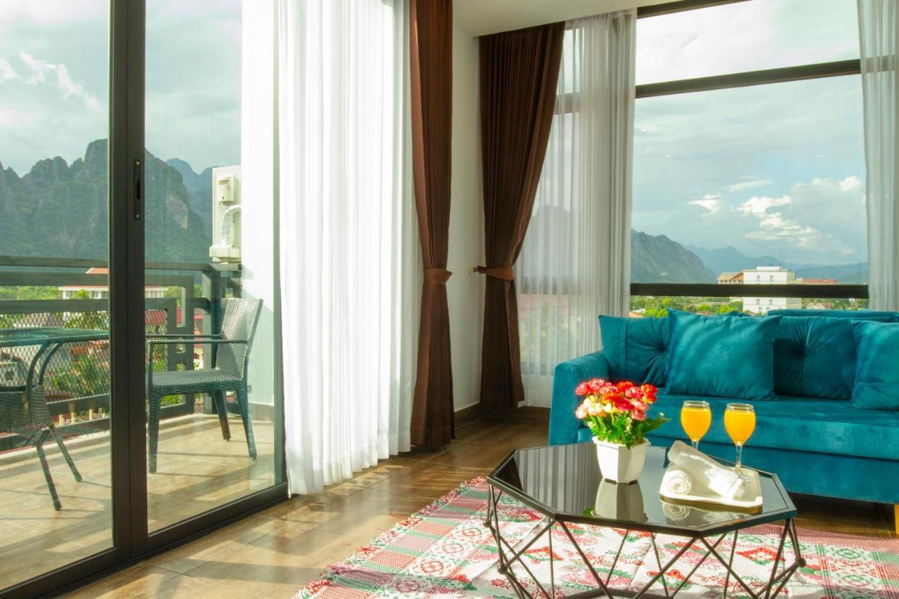 Vang Vieng Topview Hotel Bagian luar foto