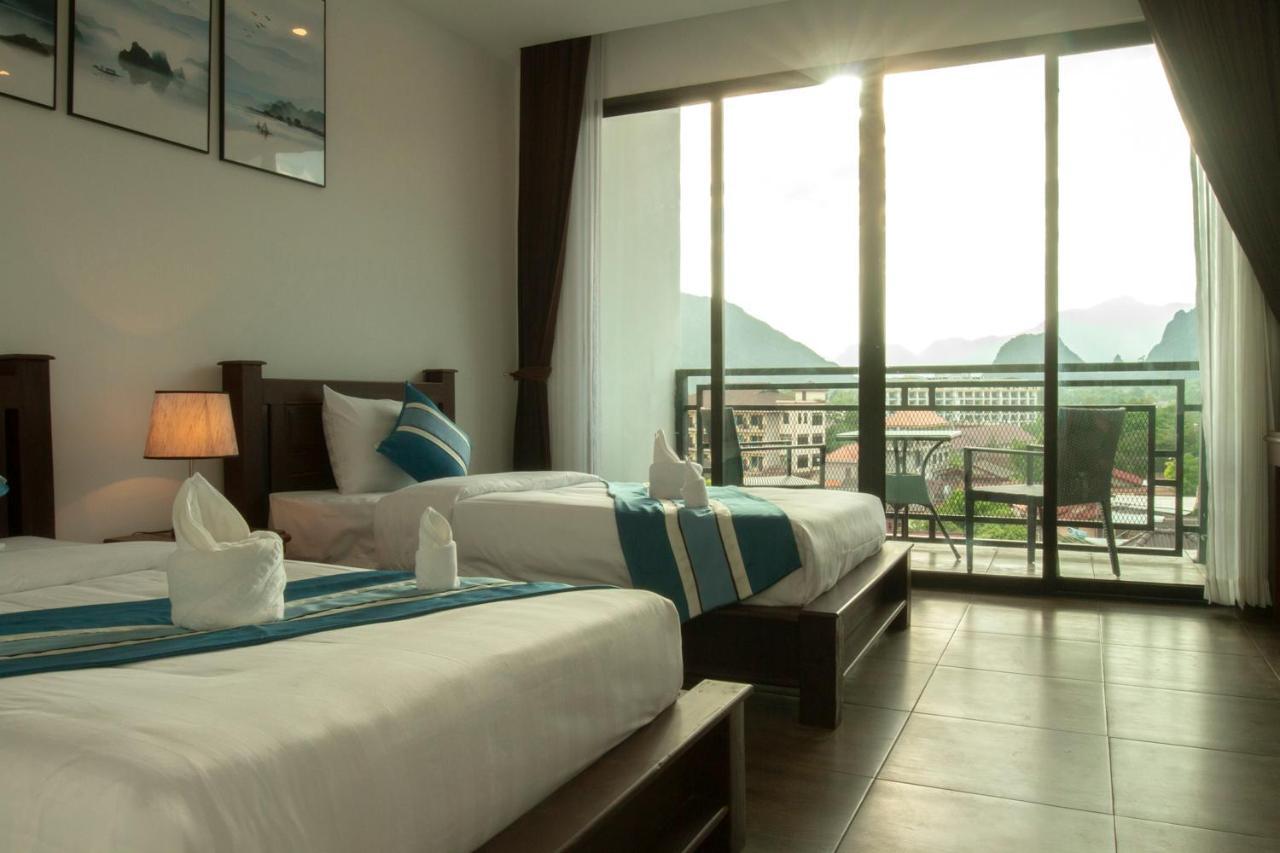 Vang Vieng Topview Hotel Bagian luar foto